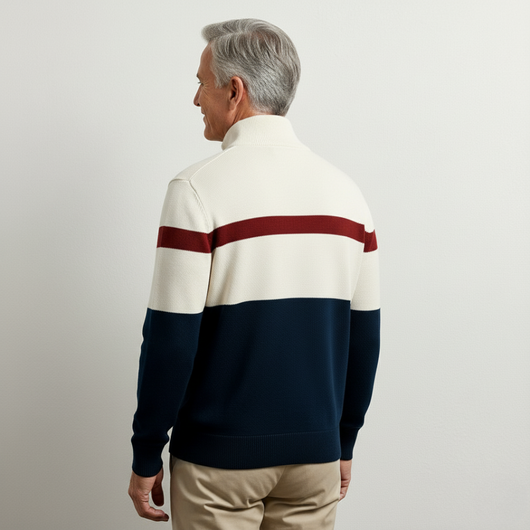 Larsen™ | Klassisk Halv Lynlås Trøje