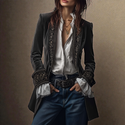 Nuria™ | Elegant Velourjakke