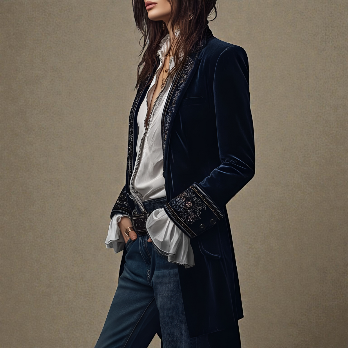 Nuria™ | Elegant Velourjakke